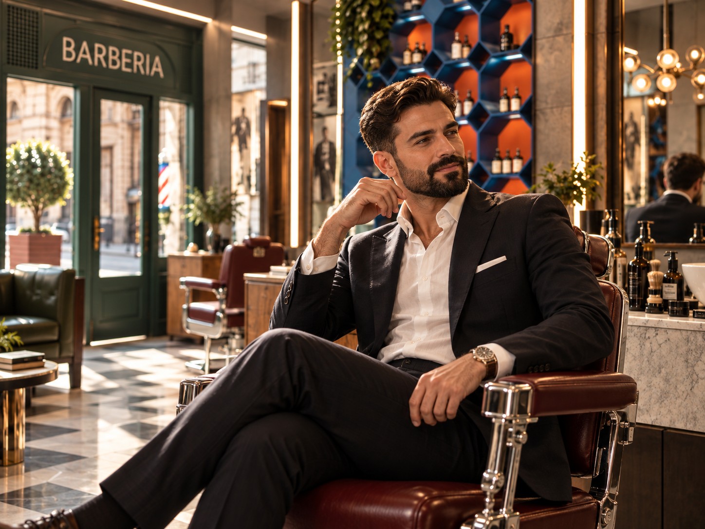 Stile uomo con taglio e barba curati